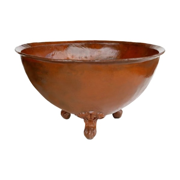 Lenheiro Lareira Braseiro Marrom Externa Ferro Jardim 84cm