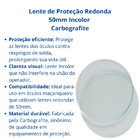 Lente De Proteção Redonda 50mm Incolor Carbografite