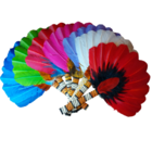 Leque Indígena Etnia Balatiponé-Umutina Cor: Rosa