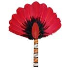 Leque Indígena Etnia Balatiponé-Umutina Cor: Vermelho/Preto