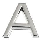 Letra Apartamento "A" 4cm Adesivo ABS Prata