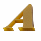 Letra Apartamento "A" 4cm Adesivo Acrílico Ouro