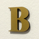 Letra "B" 4cm Acrílico Ouro Kami Acrílicos