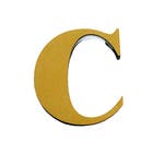 Letra "C" 11cm Acrílico Ouro Kami Acrílicos