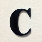 Letra "C" 4cm Acrílico Preto Kami Acrílicos