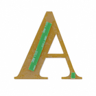 Letra Casa "A" 11cm Adesivo Acrílico Ouro