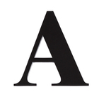 Letra Casa "A" 11cm Adesivo Acrílico Preto