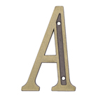 Letra Casa "A" 13cm Parafusar Zamac Dourado