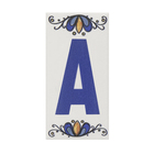 Letra Casa "A" 15cm Assentado Azul e Branco