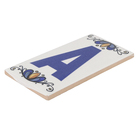 Letra Casa "A" 15cm Assentado Azul e Branco