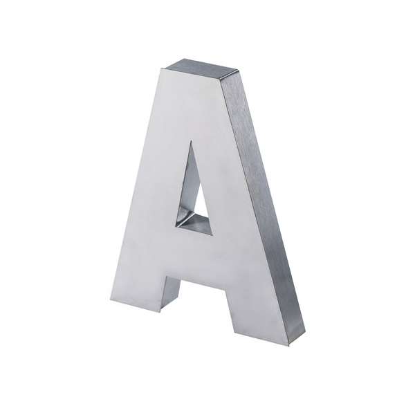 Letra Casa "A" 15cm Parafusar Inox Prata