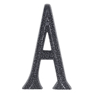 Letra Casa "A" 16cm Adesivo Alumínio Prata