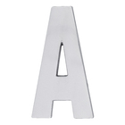 Letra Casa "A" 22cm Parafusar Alumínio Cinza