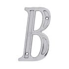 Letra Casa "B" 13cm Parafusar Zamac Prata