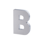 Letra Casa "B" 15cm Parafusar Inox Prata