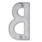 Letra Casa "B" 22cm Parafusar Alumínio Cinza