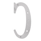 Letra Casa "C" 13cm Parafusar Zamac Prata