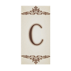 Letra Casa "C" 15cm Assentado Bege
