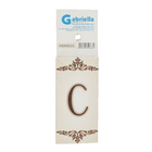 Letra Casa "C" 15cm Assentado Bege