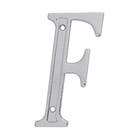 Letra Casa "F" 13cm Parafusar Zamac Prata