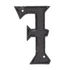 Letra Casa "F" 16cm Adesivo Alumínio Prata