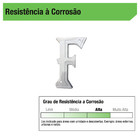 Letra Casa "F" 16cm Alumínio Branco