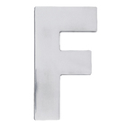 Letra Casa "F" 22cm Parafusar Alumínio Cinza