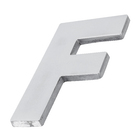 Letra Casa "F" 22cm Parafusar Alumínio Cinza