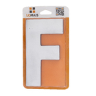 Letra Casa "F" 22cm Parafusar Alumínio Cinza
