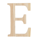 Letra "E" de Madeira Pinus 15x15x1,7cm Settis