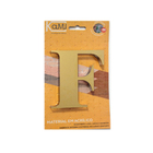 Letra "F" 11cm Acrílico Ouro Kami Acrílicos