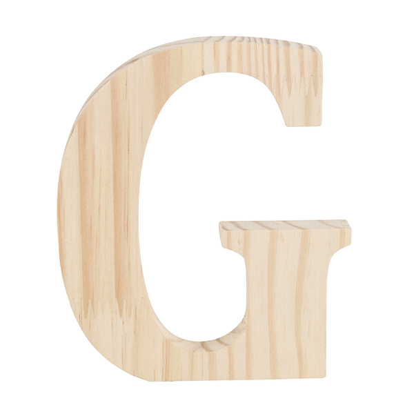 Letra "G" de Madeira Pinus 15x15x1,7cm Settis