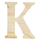 Letra "K" de Madeira Pinus 15x15x1,7cm Settis