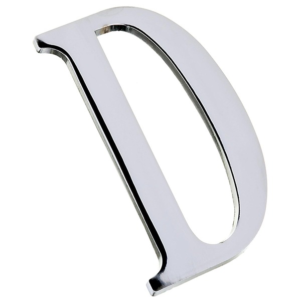 Letra Letra D 12,8 cmx6,3 cm Cromado União Mundial