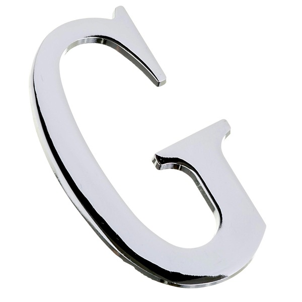 Letra Letra G 12,8 cmx6,3 cm Cromado União Mundial