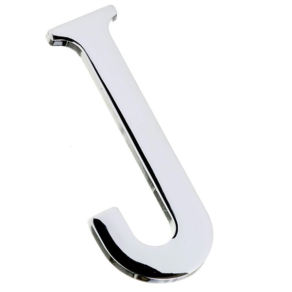 Letra Letra J 12,8 cmx6,3 cm Cromado União Mundial