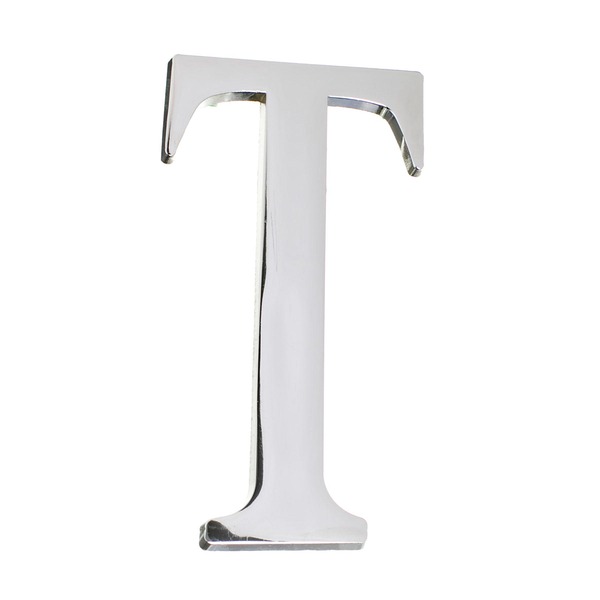 Letra Letra T 12,8 cmx6,3 cm Cromado União Mundial