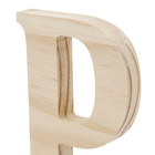 Letra "P" de Madeira Pinus 15x15x1,7cm Settis