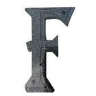 Letra Residencial "F" 16cm Alumínio Prata