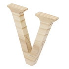 Letra "V" de Madeira Pinus 15x15x1,7cm Settis