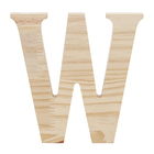 Letra "W" de Madeira Pinus 15x15x1,7cm Settis