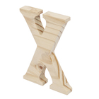 Letra "X" de Madeira Pinus 15x15x1,7cm Settis