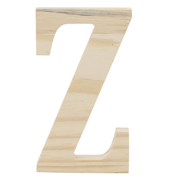Letra "Z" de Madeira Pinus 15x15x1,7cm Settis