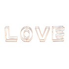 Letras Decorativas Metal Letering Wire Love Cobre 8x3x9 Cm