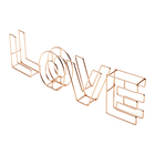 Letras Decorativas Metal Letering Wire Love Cobre 8x3x9 Cm