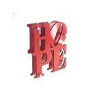 Letreiro Duplo Hope New York Vermelho Decoração 15x5x20cm