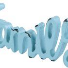 Lettering Metal Handwritting Family Azul Urban