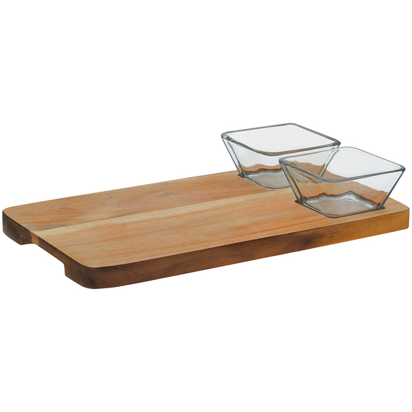 Libbey Acacia Petisqueira 10x30x18cm Vidro Transparente 3pç