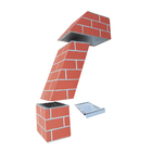 Interligação Concreto Pré-Moldado Churrasqueira Estilo 74cm c/ Fogão Lenha 3 Bocas Estilo Cerâmica 4 pçs Atacadão Lazer