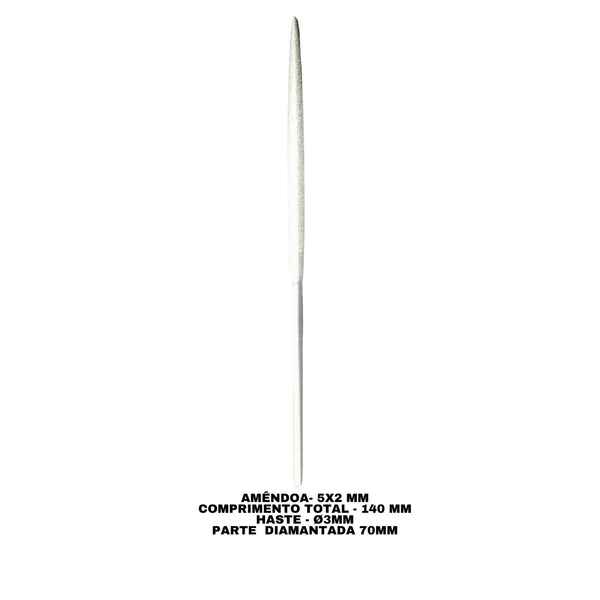 Lima Diamantada Profissional Individual Agulha 140mm - Amendo